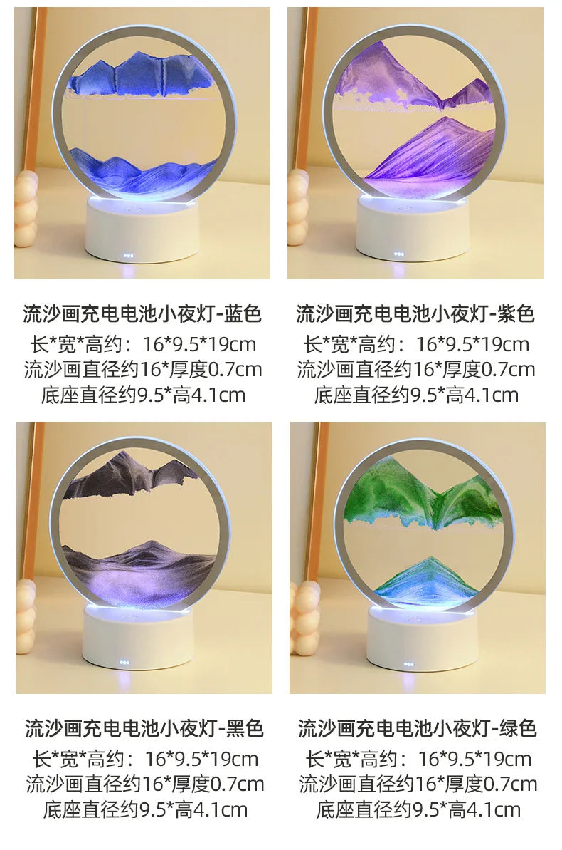 RGB Moving Sand Art Lamp – 16-Colour Light – product gallery image 12 | Smile Lady