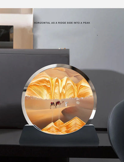 Moving Sand Art Picture – Glass Desk Decor – product gallery image 8 | Smile Lady