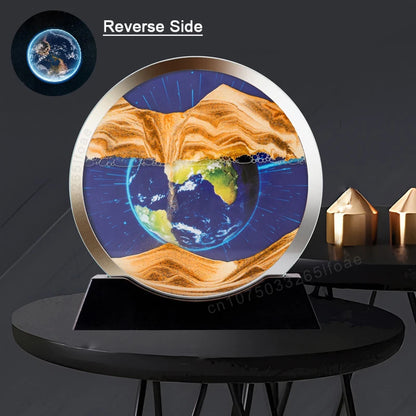Moving Sand Art Picture – Glass Desk Decor