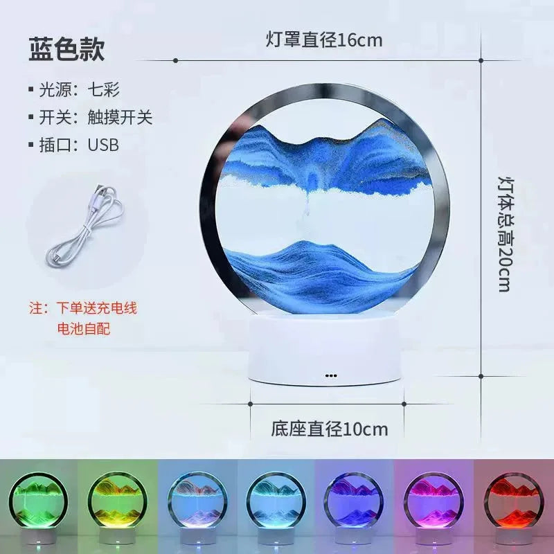 RGB Moving Sand Art Lamp – 16-Colour Light – product detail | Smile Lady