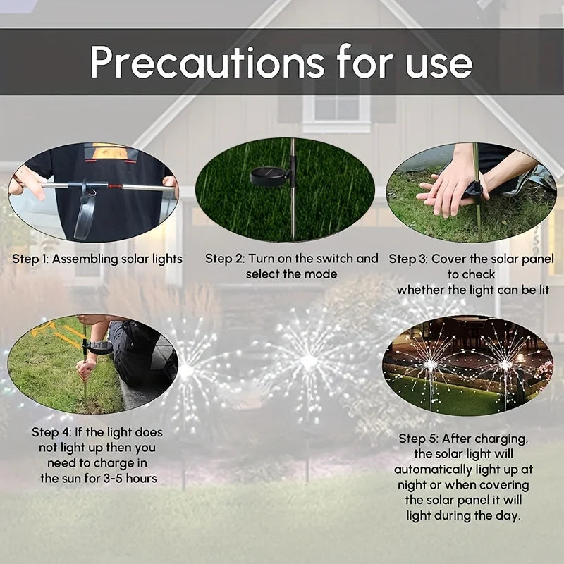 Shapeable Solar Firework Light