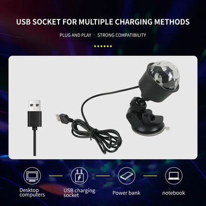 RGB Rotating Disco Party Light – additional product view | Smile Lady