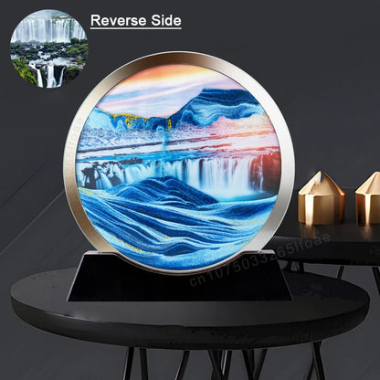Moving Sand Art Picture – Glass Desk Decor