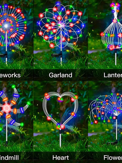 Solar Firework Garden Stake Light