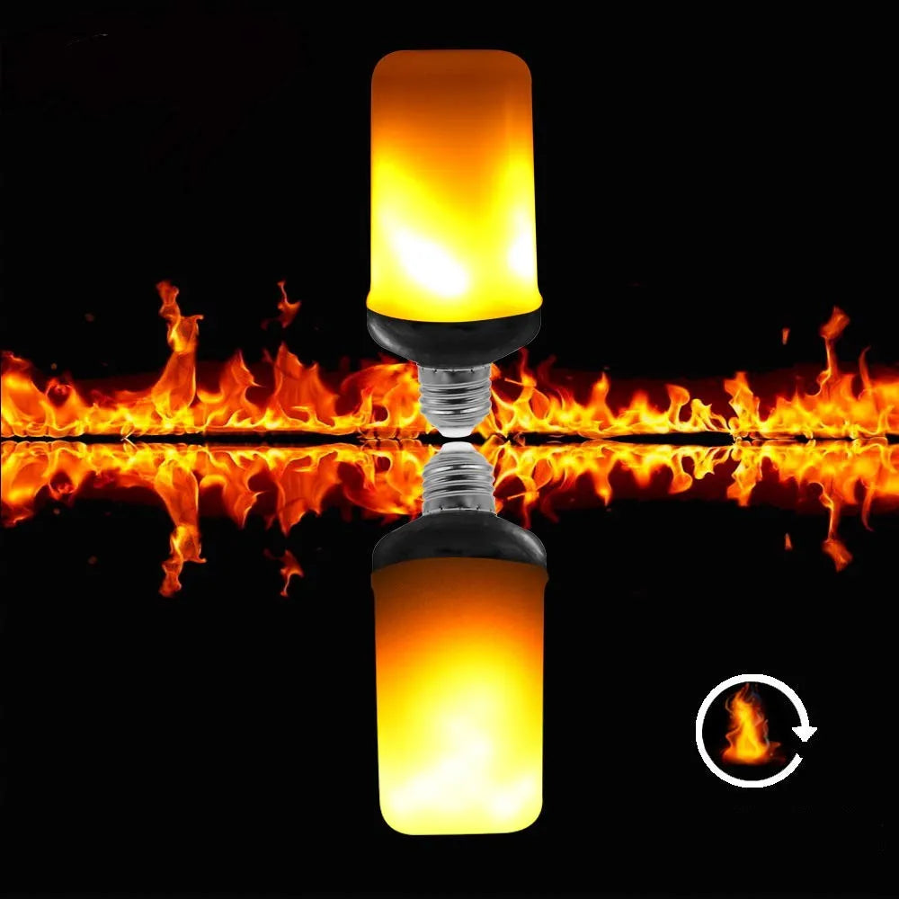 E27 LED Flame Effect Bulb – black bulb glowing