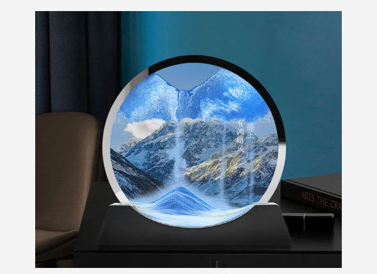 Moving Sand Art Picture – Glass Desk Decor – product gallery image 7 | Smile Lady