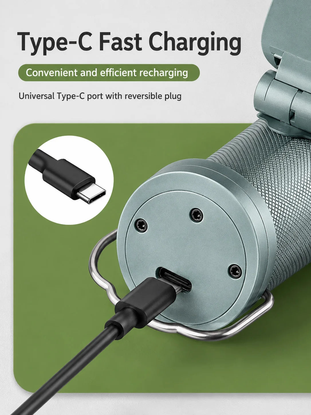 Rechargeable Torch and Camping Lantern – USB-C charging port