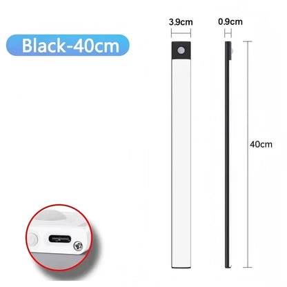 Rechargeable Motion Sensor Cabinet Light – black 40cm