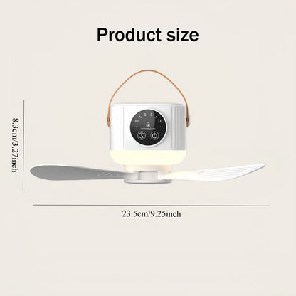 Rechargeable Hanging Fan with Light – fan dimensions