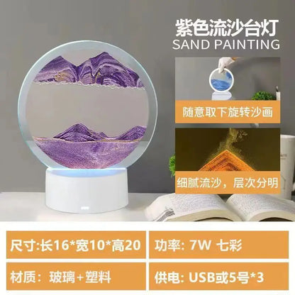 RGB Moving Sand Art Lamp – 16-Colour Light – product gallery image 13 | Smile Lady