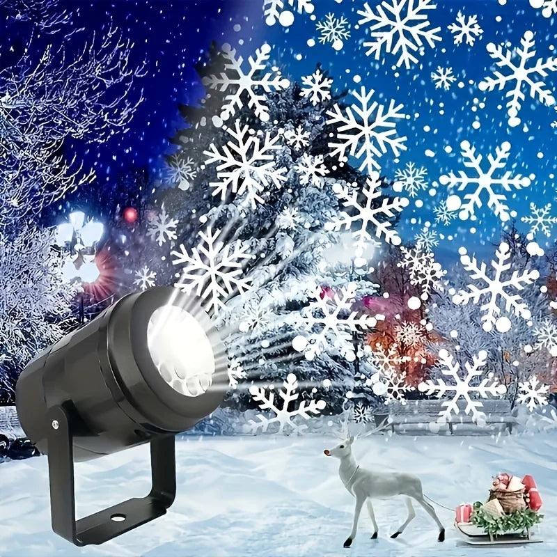Rotating Snowflake LED Projector