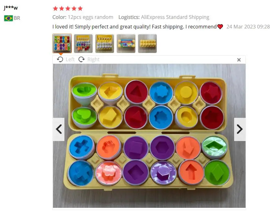 Egg Shape-Matching Puzzle – Learning Toy