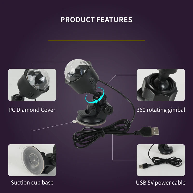 RGB Rotating Disco Party Light – product detail | Smile Lady