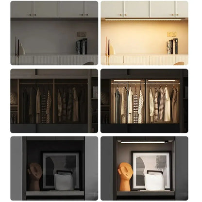 Rechargeable Motion Sensor Cabinet Light – warm and white light examples