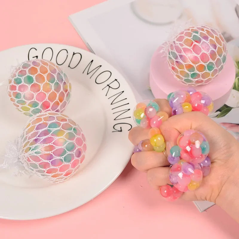 Rainbow Squishy Sensory Stress Ball – alternate product view | Smile Lady