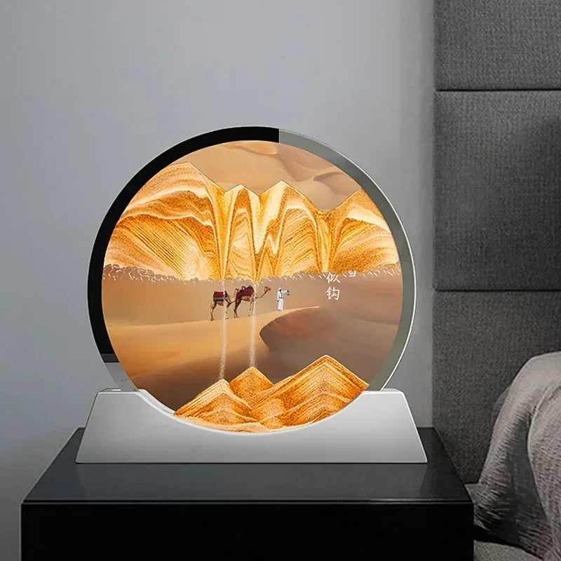 Moving Sand Art Picture – Glass Desk Decor – additional product view | Smile Lady