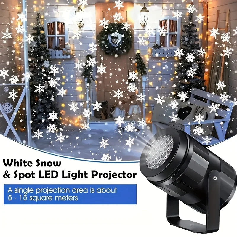 Rotating Snowflake LED Projector