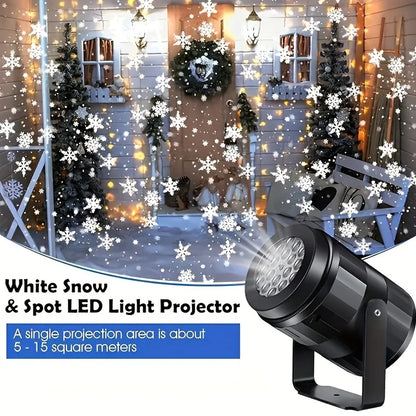 Rotating Snowflake LED Projector