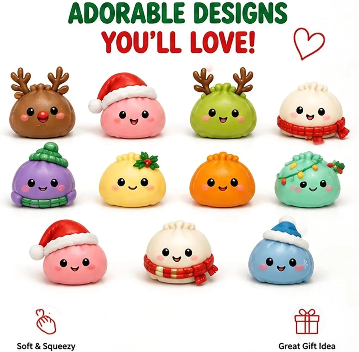 Christmas Squishy Countdown Calendar 2026 – product detail | Smile Lady
