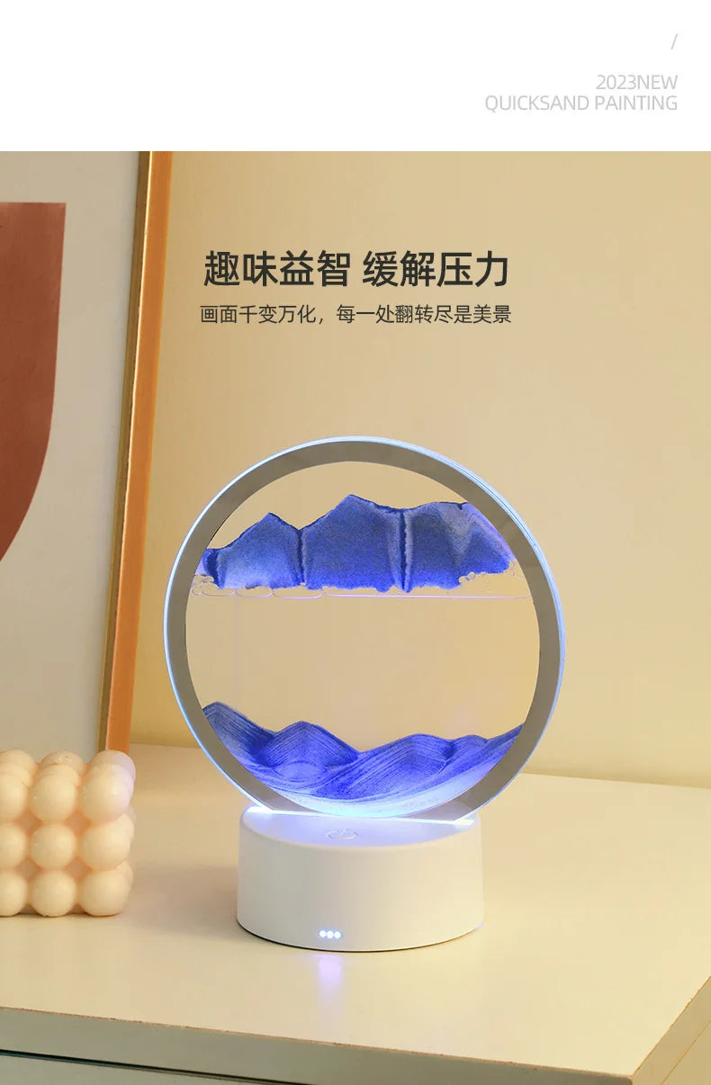 RGB Moving Sand Art Lamp – 16-Colour Light – product gallery image 9 | Smile Lady