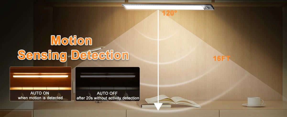 Rechargeable Motion Sensor Cabinet Light – sensor detection guide