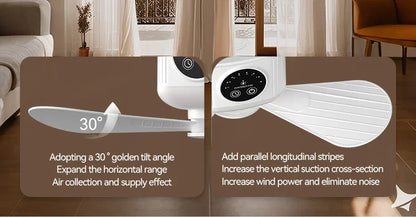 Rechargeable Hanging Fan with Light – blade stop illustration