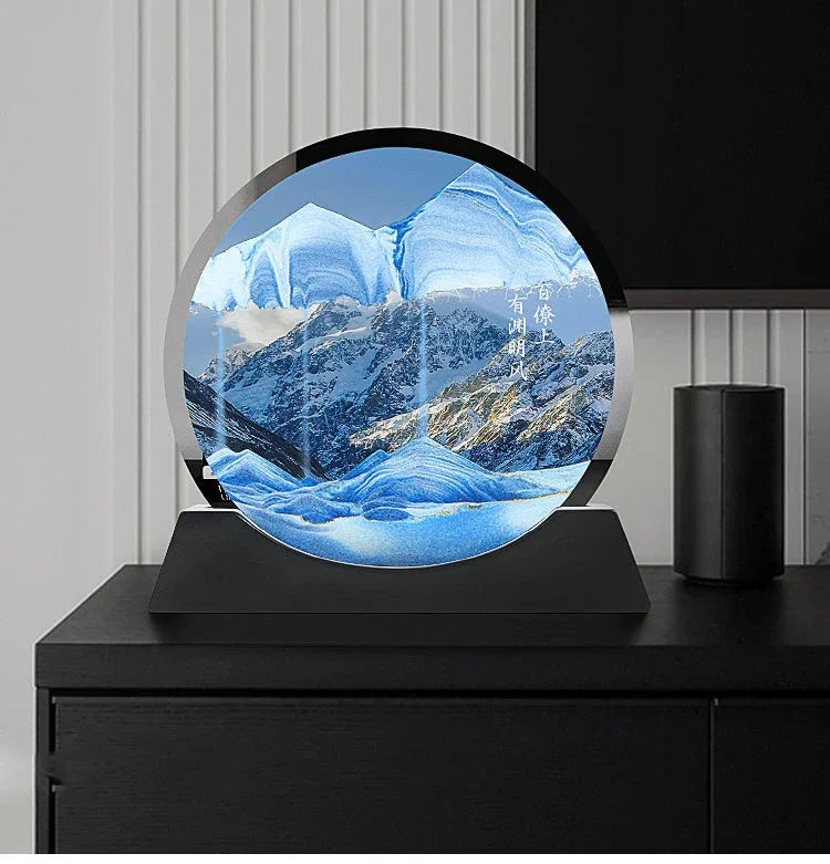 Moving Sand Art Picture – Glass Desk Decor – product gallery image 16 | Smile Lady