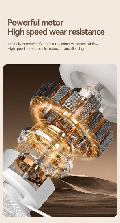 Rechargeable Hanging Fan with Light – motor detail