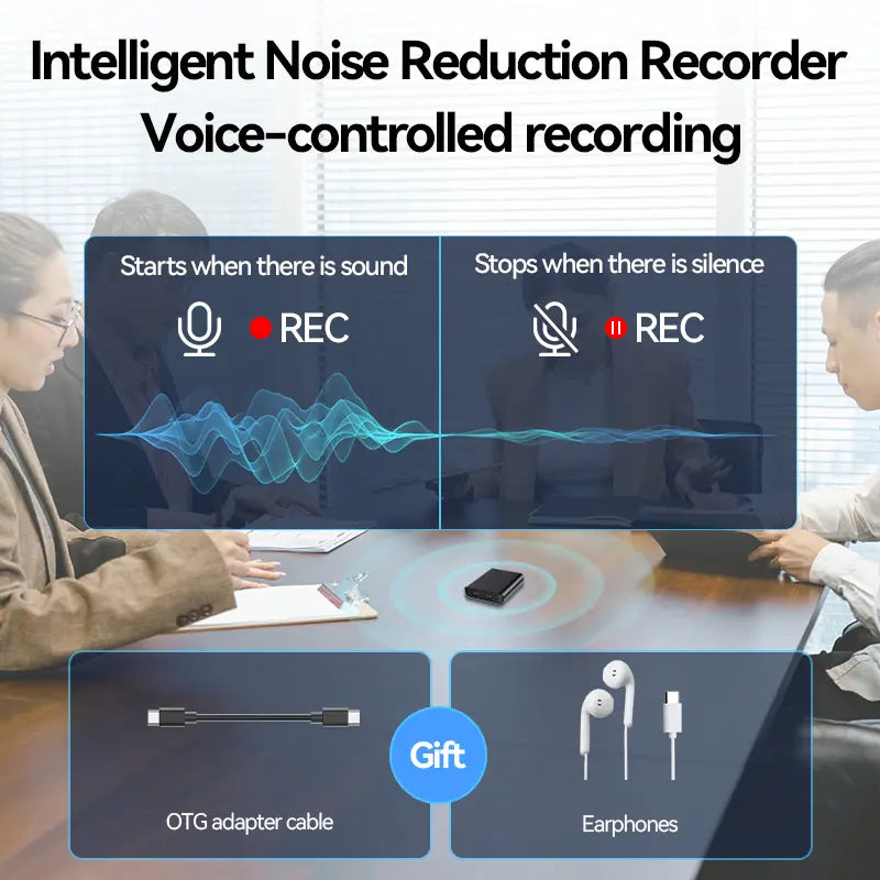 Mini Magnetic Voice Recorder with One-Touch Recording