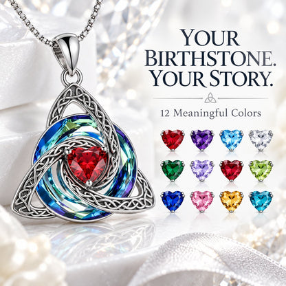 Celtic Birthstone Shield Pendant Gift