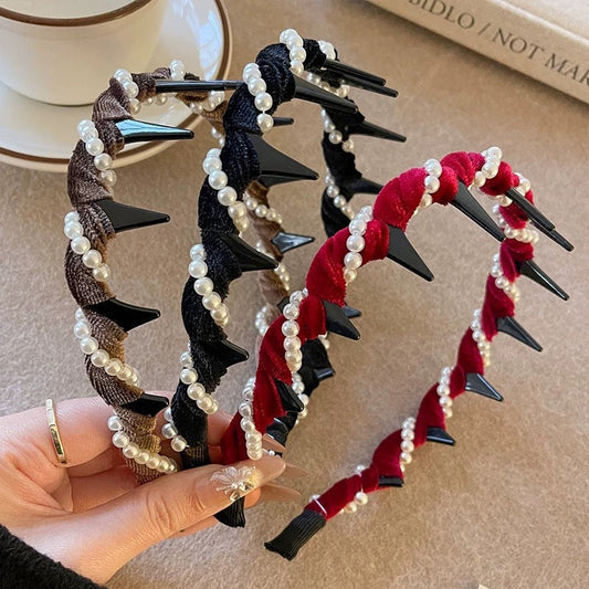 Vintage Artificial Pearl Hairband for Elegant Hairstyles