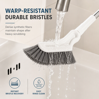 Extendable Long-Handle Floor Scrub Brush for Cleaning