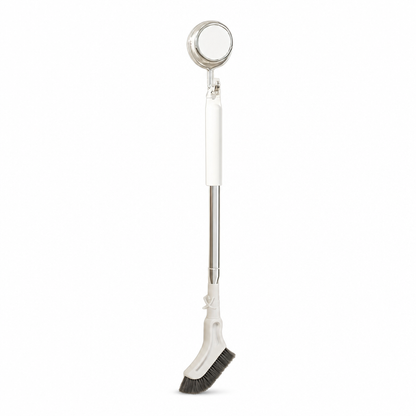 Extendable Long-Handle Floor Scrub Brush for Cleaning